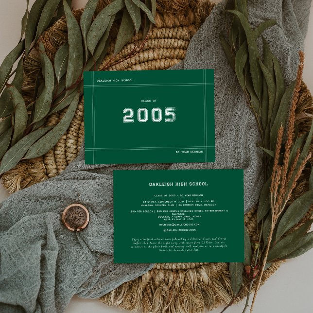 Invitation Réunion de classe | Promotion 20XX de n'importe qu (Créateur téléchargé)