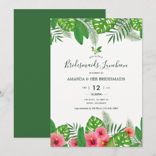 Invitation Réunion de demoiselles d'honneur de mariage luau A