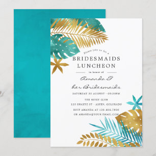 Invitation Réunion de demoiselles d'honneur tropicales sarcel