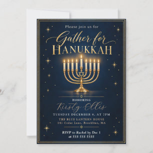 Invitation Réunion de dîner de Hanoukka