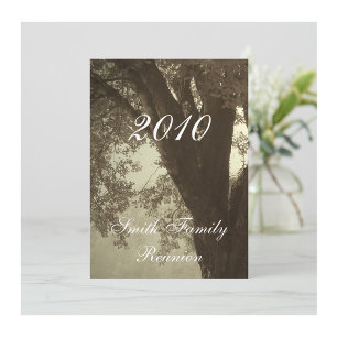 Invitation Réunion de famille..Antique Sepia Tone