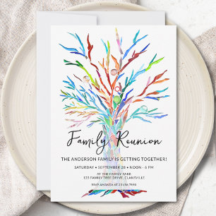 Invitation Réunion de famille Arbre généalogique