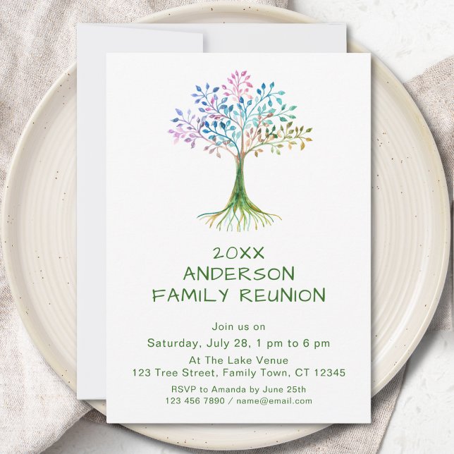 Invitation Réunion de famille Arbre généalogique  (Créateur téléchargé)