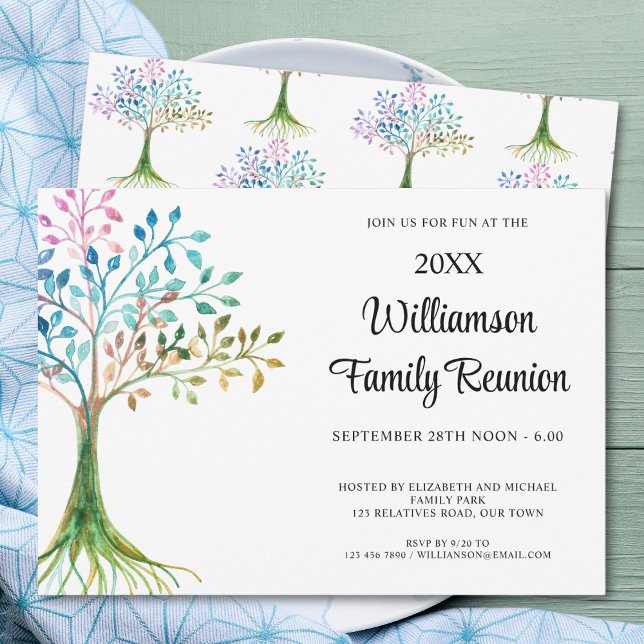 Invitation Réunion de famille arbre généalogique (Créateur téléchargé)