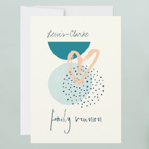 Invitation Réunion de famille Boho moderne