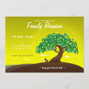 Invitation Réunion de famille (Citron)