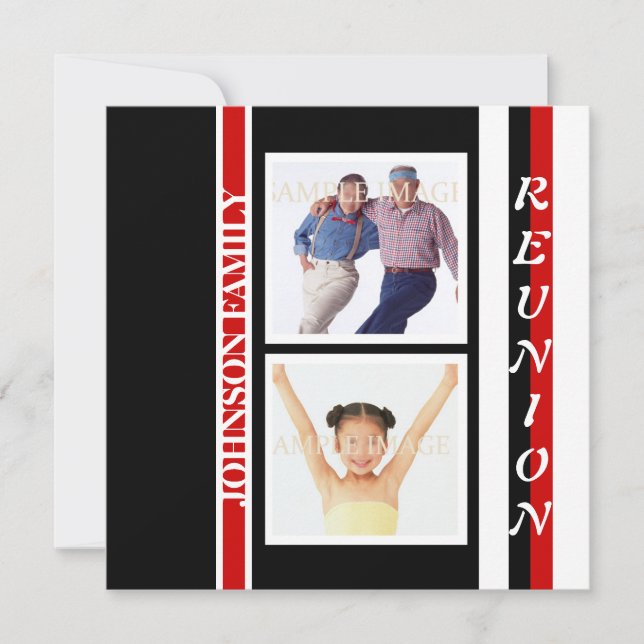 Invitation Réunion de famille "classe" de partie (Devant)