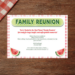 Invitation Réunion de famille de la pastèque d'été