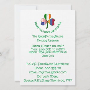 Invitation Réunion de famille de la Trèfle Arméno-Américain I
