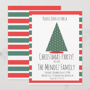Invitation Réunion de famille de Noël Fête de l'arbre de Noël