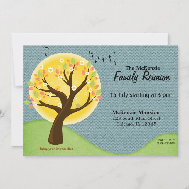 Invitation Réunion de famille estivale (Devant)