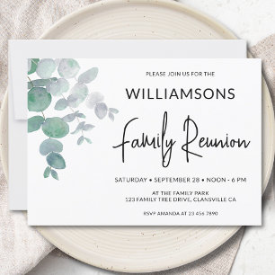 Invitation Réunion de famille Eucalyptus