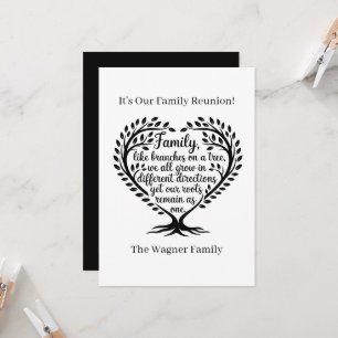 Invitation Réunion de famille mignonne ajouter un nom 