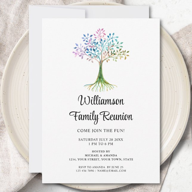 Invitation Réunion de famille moderne (Créateur téléchargé)