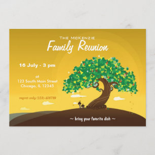 Invitation Réunion de famille (Orange)