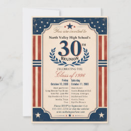 Invitation Réunion de la 30e promotion de lycée Americana Rou