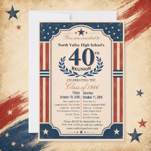 Invitation Réunion de la 40e promotion de lycée Americana Rou