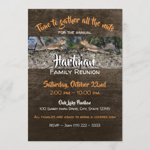 Invitation Réunion de la famille des écureuils