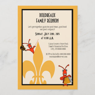 Invitation Réunion de la famille des langoustes de Cajun