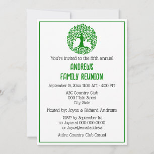 Invitation Réunion de la famille Family Tree Célébration #2