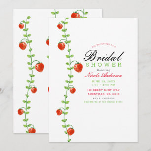Invitation Réunion de mariage aux fruits rouges de la vigne d