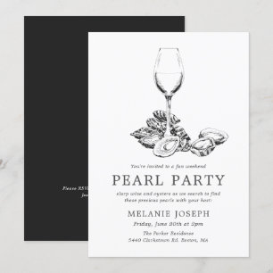 Invitation Réunion de préparation de fête de perle Minimalist