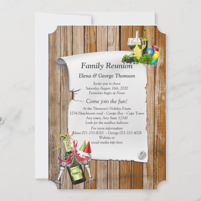 Invitation Réunion des annonces du parti (Devant)