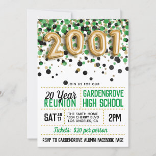 Invitation Réunion du lycée de 2001