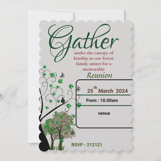 Invitation Réunion familiale (Devant)