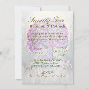 Invitation Réunion familiale - Arbre famille