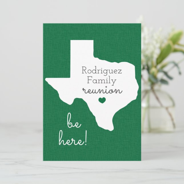 Invitation Réunion familiale de l'État vert du Texas (Debout devant)