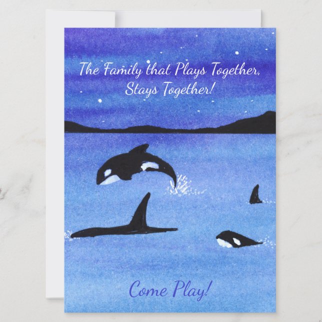 Invitation Réunion familiale Orca (Devant)