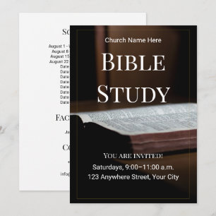Invitation Réunion hebdomadaire d'étude biblique de l'église 
