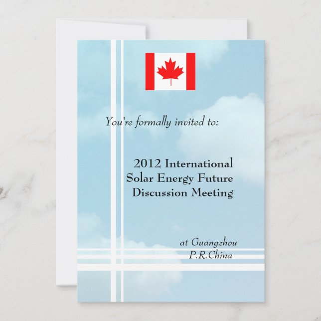 Invitation Réunion internationale d'affaires professionnelles (Devant)