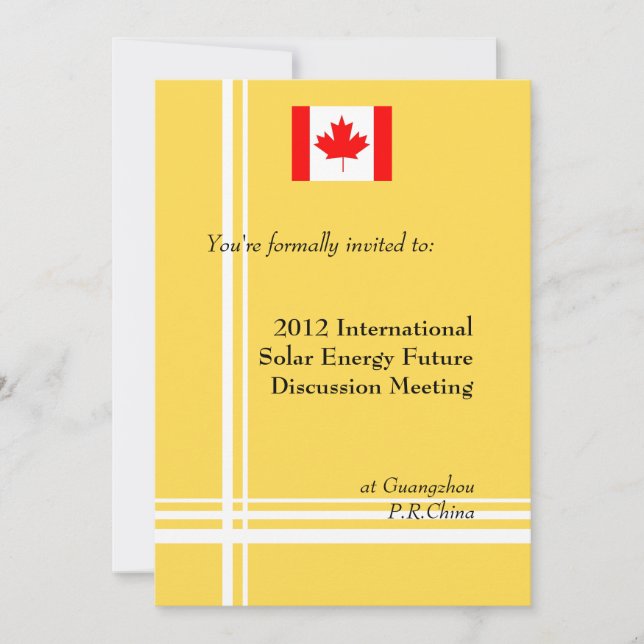 Invitation Réunion internationale d'affaires professionnelles (Devant)