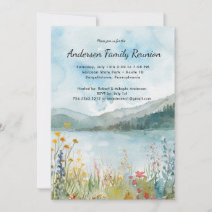 Invitation Reunion moderne Rustique Fleurs sauvages Invitatio