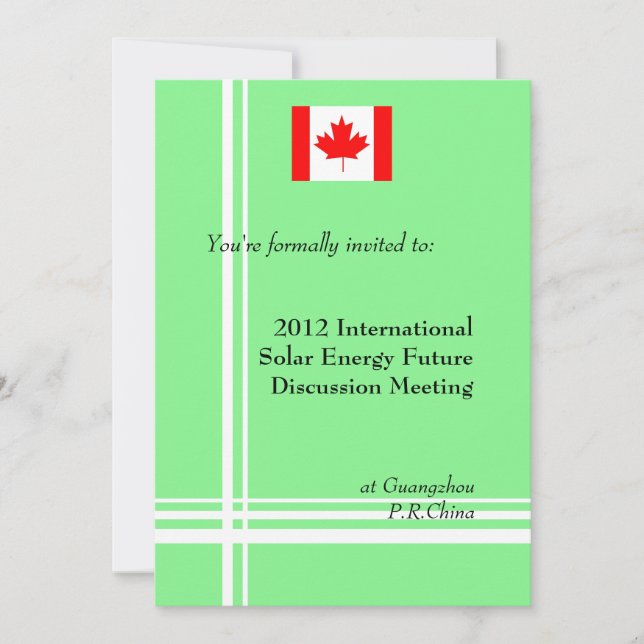 Invitation Réunion professionnelle internationale (Devant)