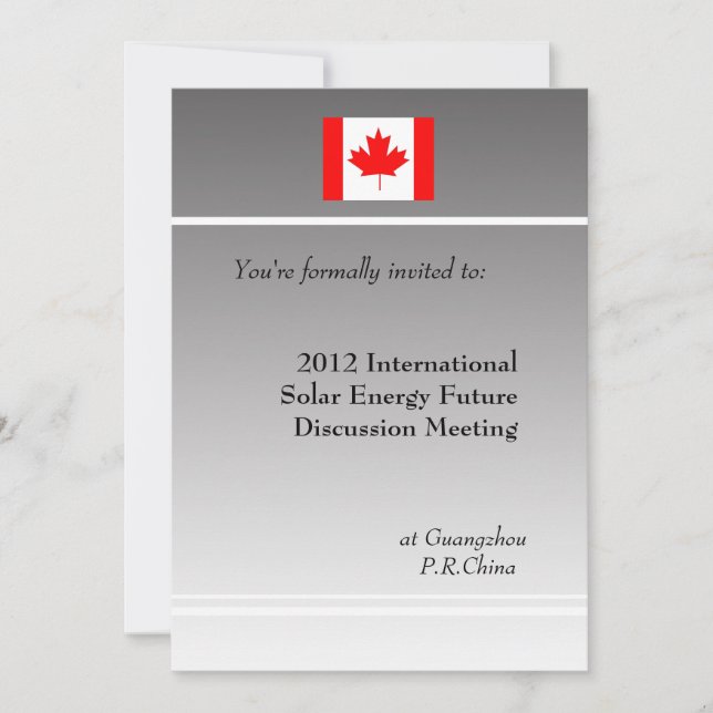 Invitation réunion professionnelle internationale d'affaires (Devant)