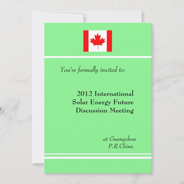 Invitation Réunion professionnelle internationale d'affaires (Devant)