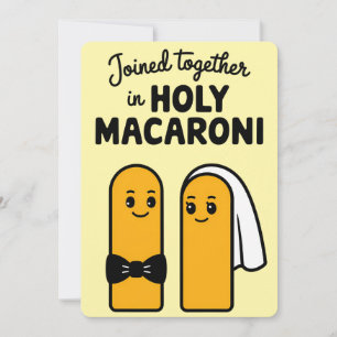 Invitation Réunis dans des macaronis sacrés drôle de pâtes