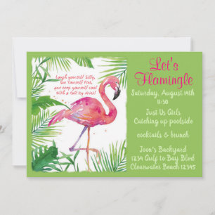 Invitation Réunissons Filles Amis Flamingle