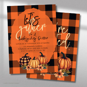 Invitation Réunissons-nous pour le dîner de Thanksgiving, la