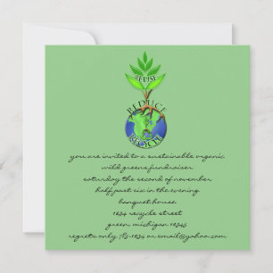 Invitation Réutiliser Réduire Recycler