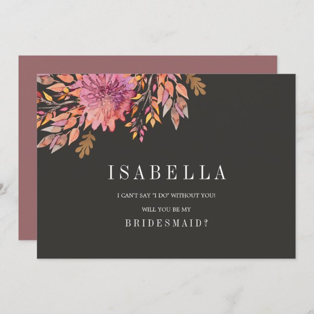 Invitation Rêve d'automne | Mariage Soyez Mon Épouse (Devant / Derrière)