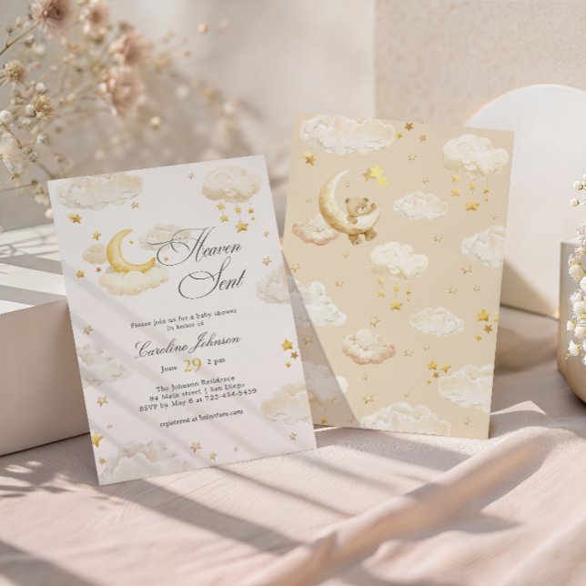 Invitation Rêve Envoyé du Ciel Baby Shower (Créateur téléchargé)