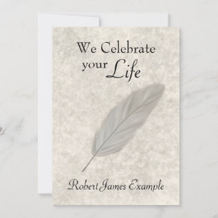 Invitation Réveil / Mémorial personnalisable (effet de pierre