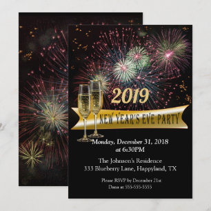 Invitation Réveillon de la Saint-Sylvestre avec Feu d'Artific