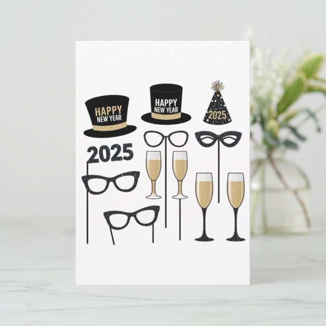 Invitation Réveillon du Nouvel An (Debout devant)