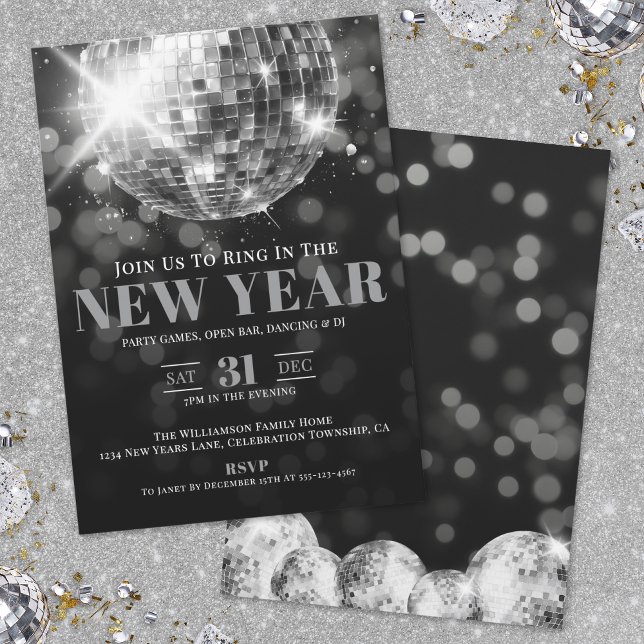 Invitation Réveillon du Nouvel An (New Year's Eve Party Invitation)