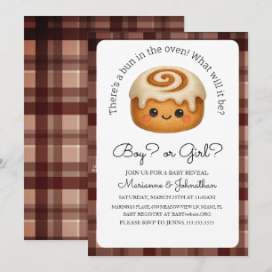 Invitation Révélation de bébé adorable dans le four 